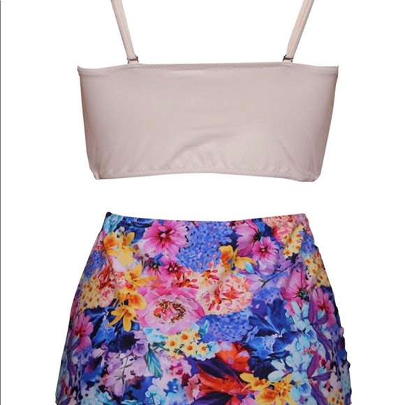 Botany Print Padded Two Piece Vintage Swimsuit - Picture 2 of 8